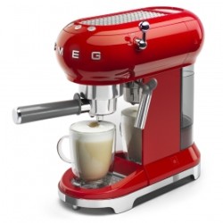 Machine à Café Espresso Smeg Années'50 ECF01RDEU Rouge