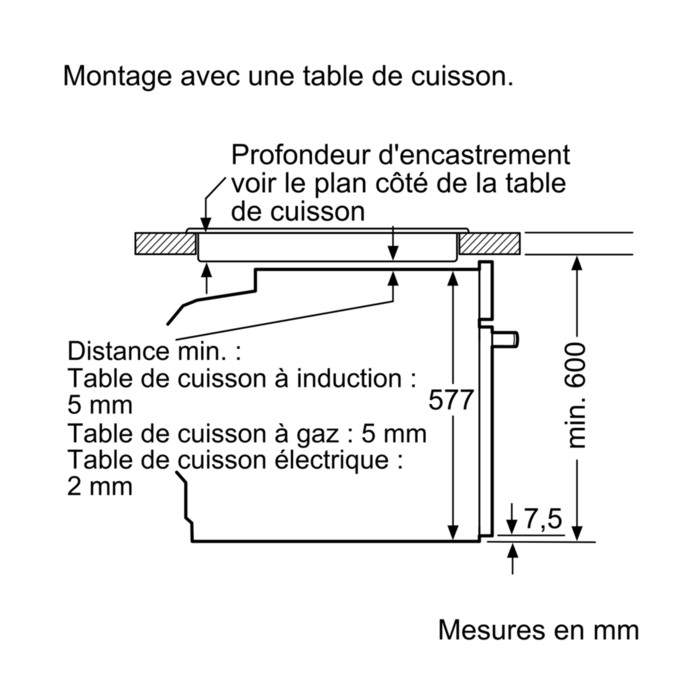 Four multifonctionnel Siemens HB876G8B6 studioLine 60cm pyrolyse