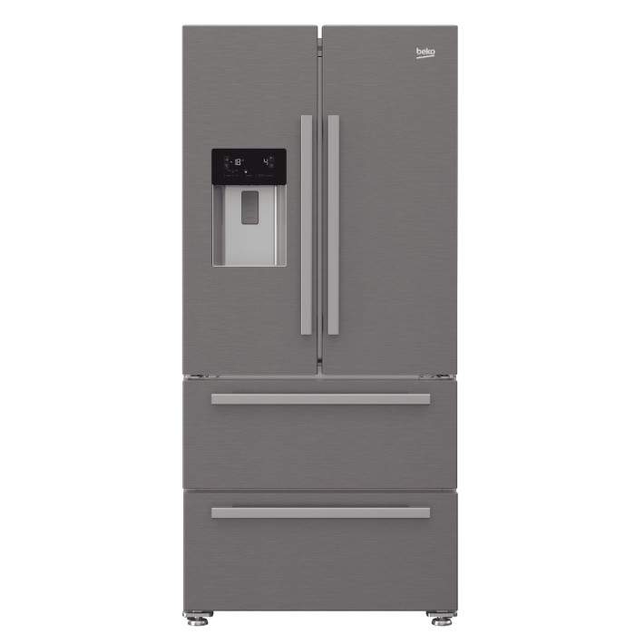 Réfrigérateur américain Beko GNE60530DXN No Frost eau