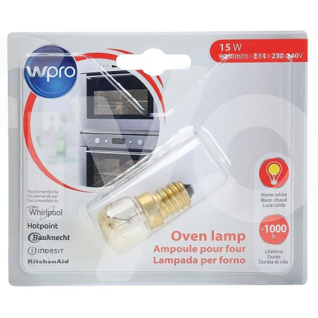 Ampoule Pour Four 15W Culot E14 - Compatible Electrolux, Smeg, Ariston, Etc. - Neuve