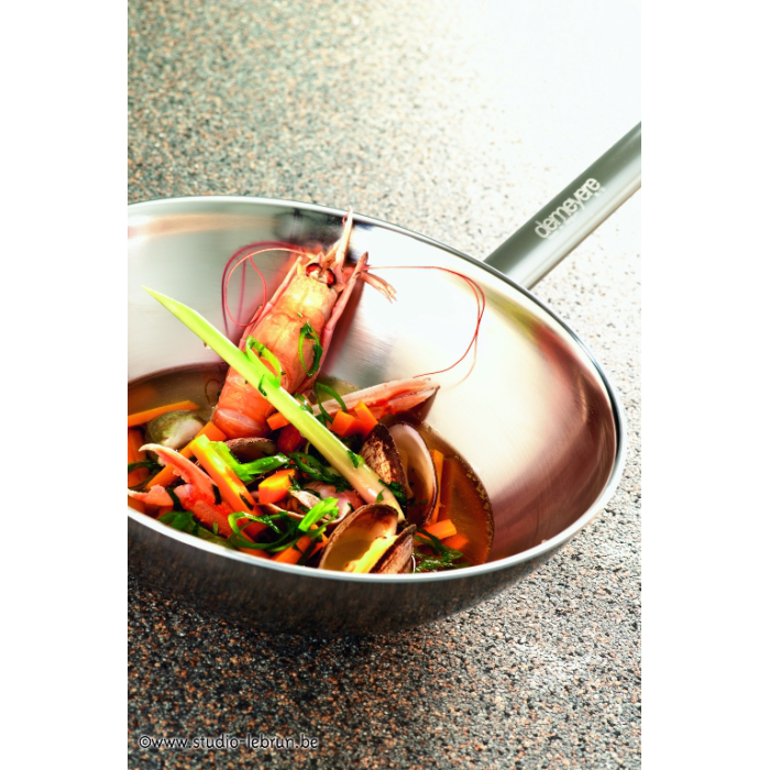 Wok à fond plat Demeyere Apollo 52932 32cm INOX