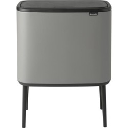 Poubelle Brabantia Bo Touch 30L Beige - Ouverture Automatique Au Toucher, Design Compact Et élégant Pour La Cuisine