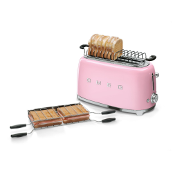 Grille-pain 4 tranches 2 fentes Smeg 50s style TSF02PKEU rose