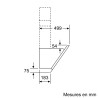 Hotte Siemens décorative murale headFree LC87KHM20 verre blanc