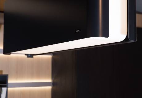 Hotte &agrave; reyclage design pour &icirc;lot de cuisine