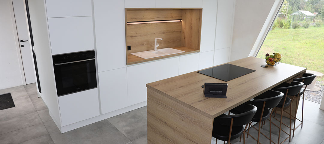 Cuisine équipée réalisée par Defitec dans la Province de Namur